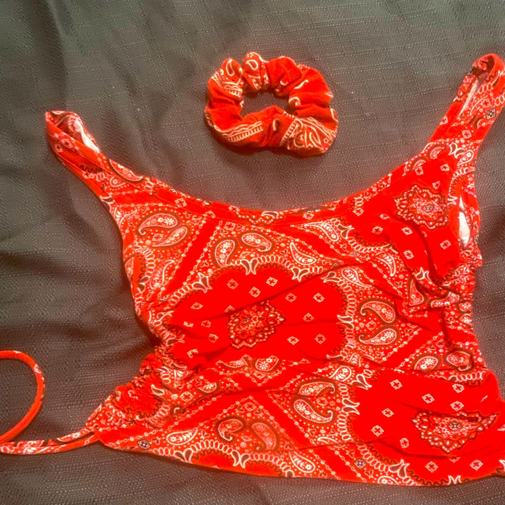 Red bandana Set